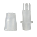 Electrical accessories. Electric light fitting. Plastic Wire lock cap M10.Tooth thread cable clip, wire grip for ceiling lamp. PVC cable gland. Cable lock 10 pic clear.