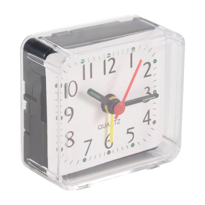 Mini Animated Clock 1PCS Portable Cute Mini Cartoon Multi-function Table Clocks(white ...