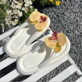 【sought-after】 Comfortable Phalaenopsis Flower Women Herringbone Slippers INS Style Anti-slip Summer Beach Shoes EVA Outdoor Indoor Slide Sandals Women. 