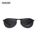KDEAM Rimless Oval Men's Sunglasses Polarized TR90 Material Frame TAC Polarization Lense Soft Rubber Foot Cover. 