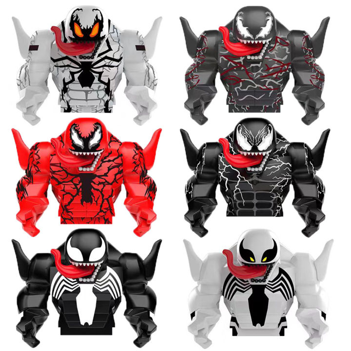AF321-AF326 Marvel Venom Assemble Movable Doll RIOT CARNAGE Symbiote Mini Action Figure Building Block Model Kids Birthday Gifts Superman