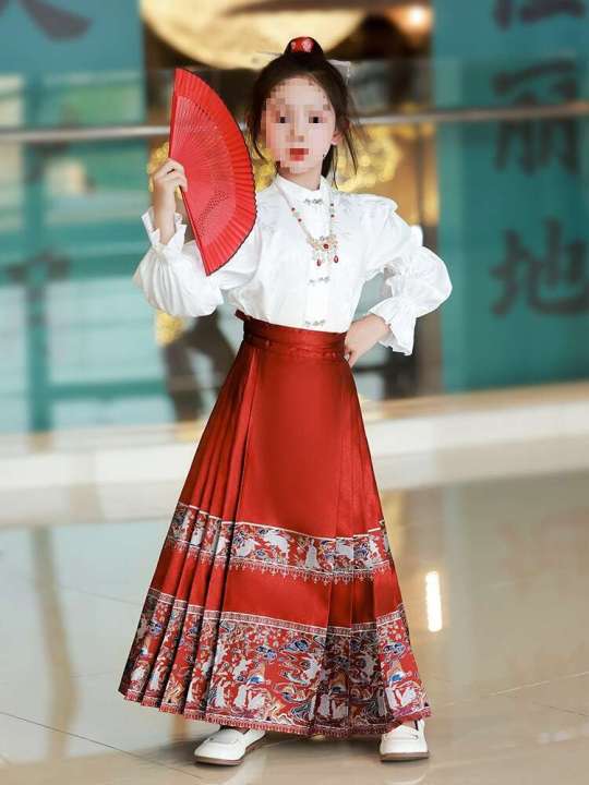 Ma%20Mian%20Skirt%20for%20Girls%20Spring%20and%20Autumn%20Children's%20Hanfu%202024%20New%20Set%20Summer%20Little%20Girl%20Chinese%20Style%20Antique%20-%20Image%204