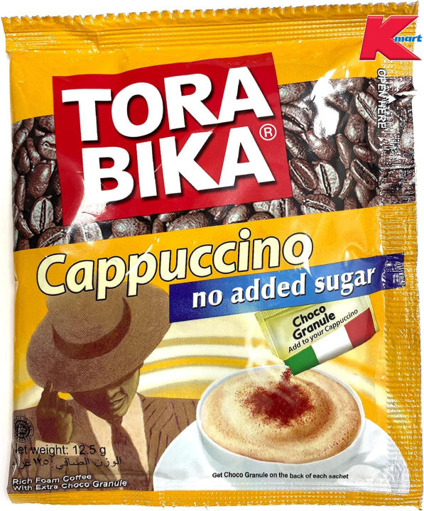 TORA BIKA Sugar Free Cappuccino Coffee 12.5gm - Combo of 20 Pack