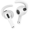 3 Pair Sport Ear Hooks for Apple AirPods 3 Generation Ear Holder Covers Anti Slip Soft Silicone Ear Grip Holder-White. 