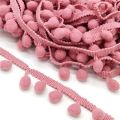 2 yards Pom Pom Lace Trim Ball Ribbon MINI Pearl Pompom Fringe Ribbon Sewing Lace Kintted Fabric Handmade DIY Craft Accessories. 