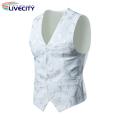 Business Waistcoat Sleeveless Plus Size Vintage Men Vest Coat.