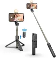 Selfi stick cum Tripod with LED Light - Selfie Stick - Selfie Stick. 