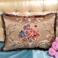 European-Style Pillow Cover Living Room Pillows Bedside Removable and Washable Cushion Office Rectangular Waist Backrest Cover. 