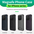 lthmy for Xiaomi 17 Casing Carbon Fiber Leather Phone Case Bracket Shockproof Stand Holder Hard Back Cover.
