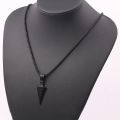 Men's Stainless Steel Cool Spearpoint Arrowhead Pendant Necklace for Men Boys  Chain Necklace For Men. 