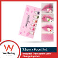 1pcs/ 6pcs emaymei Transparent Jelly Change Lipstick Waterproof Crystal Jelly Lipstick with Flower Inside | 3.8gm 6 Shades Available. 