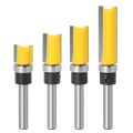 Router knife flat bottom bearing type 6mm handle hand router, power router, CNC engraving machine trimming machine for straight clean cut.