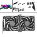 PCI Slot Graphics Card Fan Bracket Twin Fan Mount for Computer Graphics Cards Cooling Rack Black. 