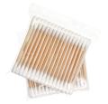 100pcs Wood Stick Double-Ended Cotton Swab buds. 