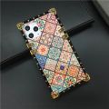 Luxury Glitter Square Phone Cover Vintage Flower Case For Xiaomi Redmi Note 11 PRO 10 PRO MAX Note 12 PRO 9 9A 9C 10 10A 10C 12C. 
