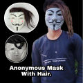 Joker Face Haker mask with Long Hair for Party For Adult- Vendetta/Clown Face with Hair-1 Pcs. 