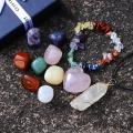 Healing Crystals Set Good Quality Colour Crystals Gift Box Pendant Set for Travel Men Women.