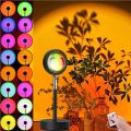 Sunset Lamp Projector Night Light Rainbow Lamp for Home Office Shop Background Wall Decoration. 