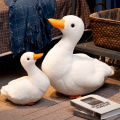 Lifelike Call Cole Duck Stuffed Toy Cute White Duck like Goose Simulation animal Doll toys for Children Pillow Water Animal Gift.
