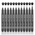 Superior Black Micro Fineliner Pens Set 16 Pcs Ultra Fine Tip Drawing & Writing Pens. 