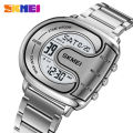 SKMEI Genuine Men's Electric Watch Life Waterproof Stainless Steel Watch Clock EL Luminous Countdown Double Time 2298.