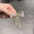 Korean Bow Tie Zircon Rhinestone Brooches Pins Female Simple Personality Fashion Suit Collar Pin Corsage Office Broche Pin Gifts.