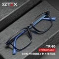 SZTZX Ultra-Light Rubber Pure Titanium Reading Glasses Blue Light Blocking Myopia Hyperopia Optical Glasses Prescription Eyewear. 