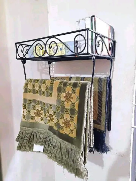"Black%20Iron%20Wall-Mounted%20Quran%20and%20Prayer%20Mat%20Holder%20%E2%80%93%20Durable%20Square%20Rack,%2015x10x3.5%20Inch%20%E2%80%93%20Easy%20Installation,%20Modern%20Style"%20-%20Image%202