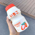 Box Bottle for Child Kawaii Milk A Free Portable Love Matte Plastic 480ml Can Fruit Water Bottle BP Leak Proof Yakult Polymorphic Kids Girl.