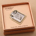 Zorro Z506 The Mystic Nine Opportunity Knocks Copper Nickel Plated Kerosene Lighter Creative Personality Windproof Boyfriend Gift. 