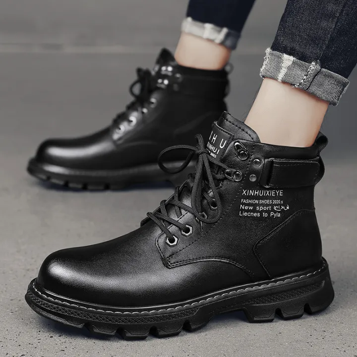 Men's%20shoes%20spring%202024%20new%20high-top%20martin%20boots%20black%20biker%20tide%20shoes%20versatile%20non-slip%20wear-resistant%20fashion%20boots%20men%20-%20Image%204
