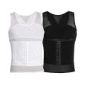 Mens Compression Shirt Slimming Body Shaper Vest Sleeveless Undershirt Tank Top Tummy Control Shapewear for Men Adjustable Hook. 