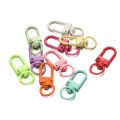 St.kunkka 10pcs 13 x 33mm  Zinc Alloy Buckle Key Ring Candy Color Key Ring Material Lobster Buckle For Diy Key Jewelry Accessories Making. 