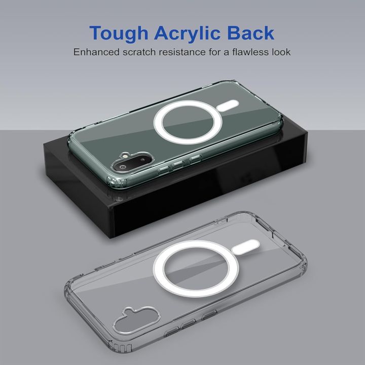 Samsung%20Galaxy%20A06/F06/M06%20Case%20Clear%20Magnetic%20Compatible%20with%20Magsafe,%20Thin%20Slim%20Transparent%20Non%20Yellowing,%20Hybird%20Soft%20Silicone%20Bumper%20&%20Hard%20Plastic%20Protective%20Cover%20-%20Image%202