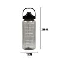 2 Liters Straw Plastic Water Bottle Large Portable Travel Bottle Sports Fitness Cup High Value Big Fat Cup Adult Universal.