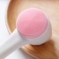 Double-sided Silicone Skin Care Tool Facial Cleanser Brush Face Cleaning Vibration Facial Massage Washing Product Wholesale. 