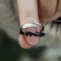 2Pcs Anime Angel Demon Couple Rings for Women Men Fashion Animal Adjustable Open Ring Promise Matching Couple Ring Party Gifts. 