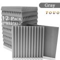 TOUO Soundproofing Treatment Foam 12Pcs Acoustic Foam Panels Noise Insulation Studio Wall High Density Sound Proof Foam Panel. 
