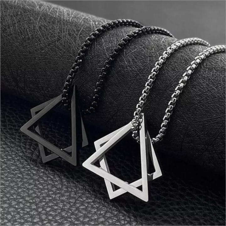 Stainless%20Steel%20%20Square%20Triangle%20Chain%20Pendant%20Necklace%20For%20Men%20-%20Image%203