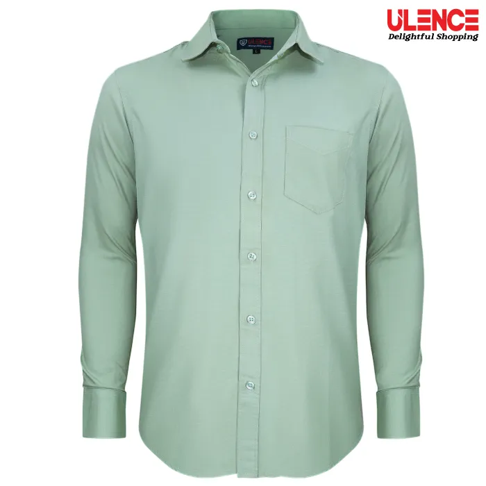 Men's Premium Sea Green Color Cotton Formal Shirt Size M/L/XL/XXL