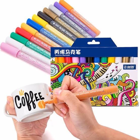 STA%20Acrylic%20Paint%20Marker%20Pens%2012%20Colors%20Permanent%20Art%20Markers%20for%20Glass%20Ceramic%20Rock%20Wood%20Canvas%20Metal%20&%20Fabric%20DIY%20Painting%20-%20Image%205