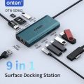 ONTEN (OTN-SD962) -in-1 Surface Docking Station – 4K HDMI, RJ45 LAN, USB-C 10Gbps & SD Card Reader.