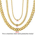 Neck Heavy Gold Chain For Men Big Long Necklaces Male Gold Color Hiphop Stainless Steel Cuban Chain Necklace 2022 Collares.