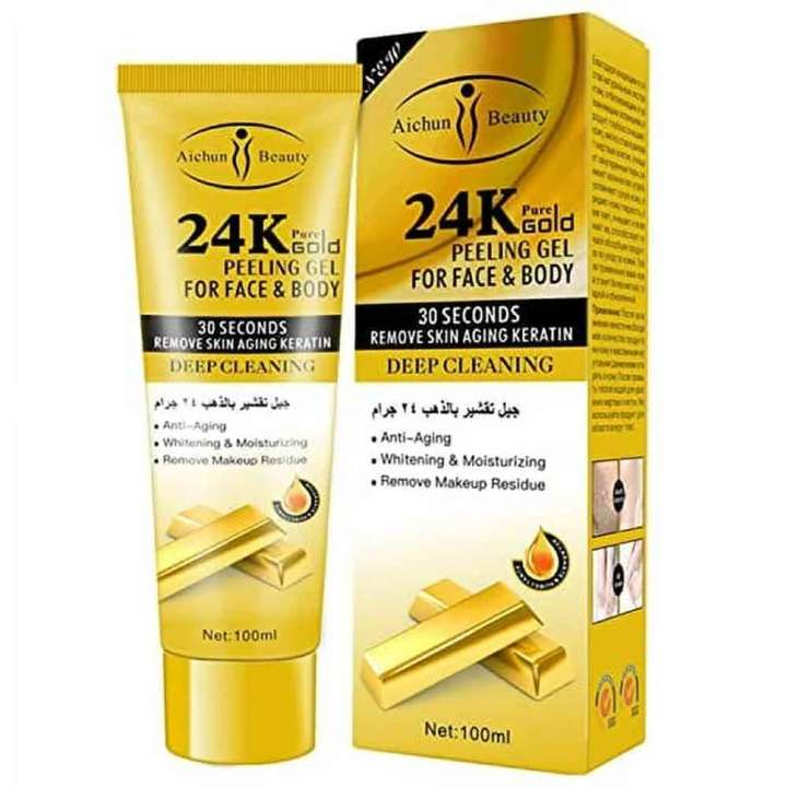 Aichun beauty 24k pure gold peeling gel for face & body 100 ML
