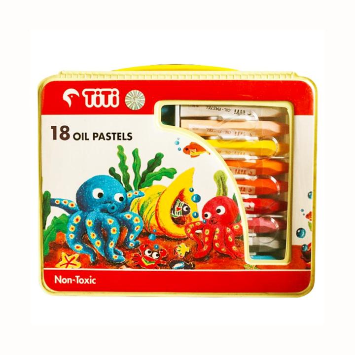 Joy TiTi Oil Pastel 18 Colours (With Portable Case)