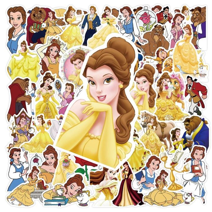 10/30/50PCS%20Beauty%20and%20The%20Beast%20Disney%20Princess%20Stickers%20DIY%20Skateboard%20Luggage%20Phone%20Bike%20Car%20Kids%20Toy%20Cute%20Cartoon%20Decal%20Gift%20-%20Image%202