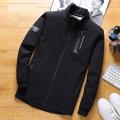 Black Stylish Bonded Jacket For Men.