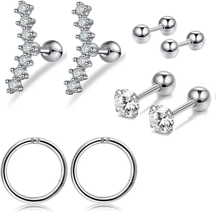 Stainless%20Steel%20Crystal%20Cartilage%20Earring%20Set%2016G%20Heart%20Ear%20Tragus%20Piercing%20Helix%20Earrings%20Hoop%20Bulk%20Stud%20Ear%20Rings%20Pircing%20Lot%20-%20Image%205