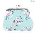 Printed Flowers Purse Hasp PU Wallet Small Pocket Money Purse Wedding Candy Bag Women Money Bag. 
