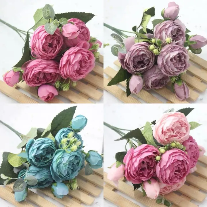 1%20Bouquet%209%20heads%20Artificial%20Peony%20Tea%20Rose%20Flowers%20Camellia%20Silk%20Flower%20flores%20for%20DIY%20Home%20Garden%20Wedding%20Decoration%20-%20Image%203